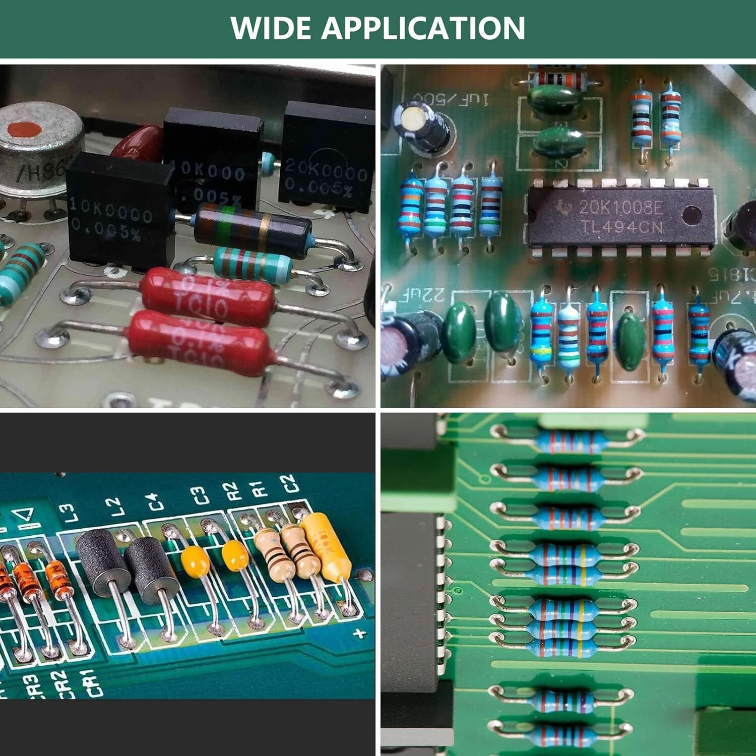 500 Pieces 1/2 Watt Resistor Kit Assortment in Compartmentalized Storage Box