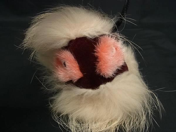 FENDI Bag Bug’s Monster Fur Keychain Keyring Charm Beige X Multicolor Fm3138