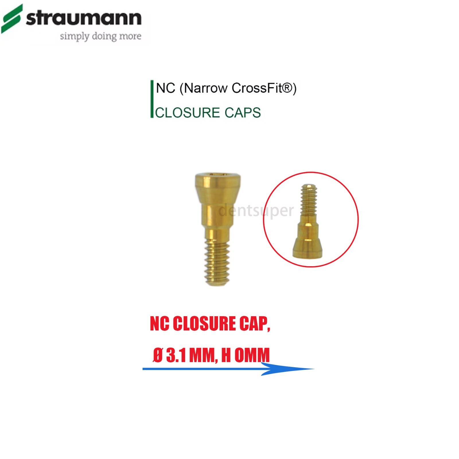 Dental For Straumann NC Healing Abutment Diameter 4.8mm Conical Heights 2/3.5/5