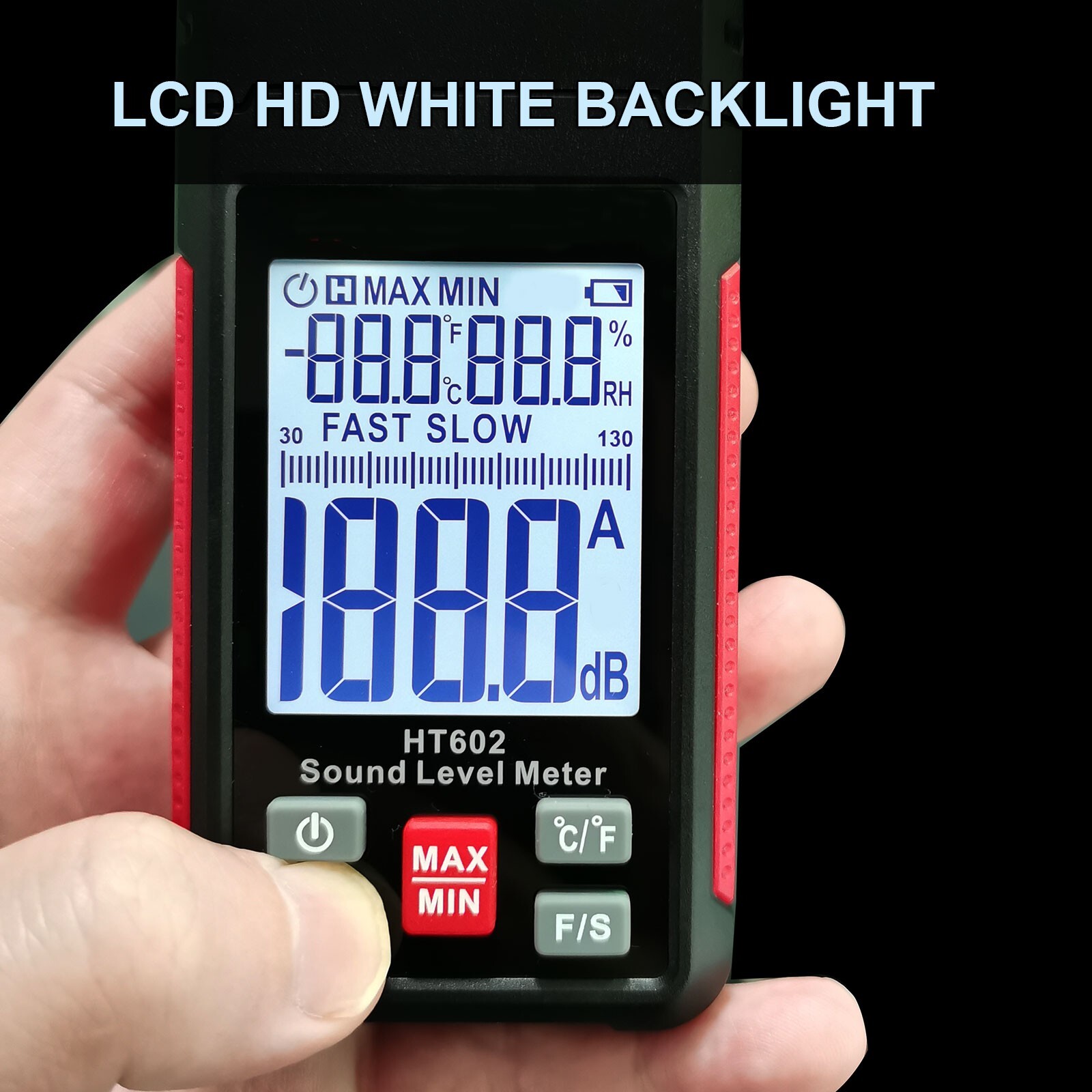 Sound Level Meter – Portable Noise Decibel Meter 30-130dBA with A Weighted