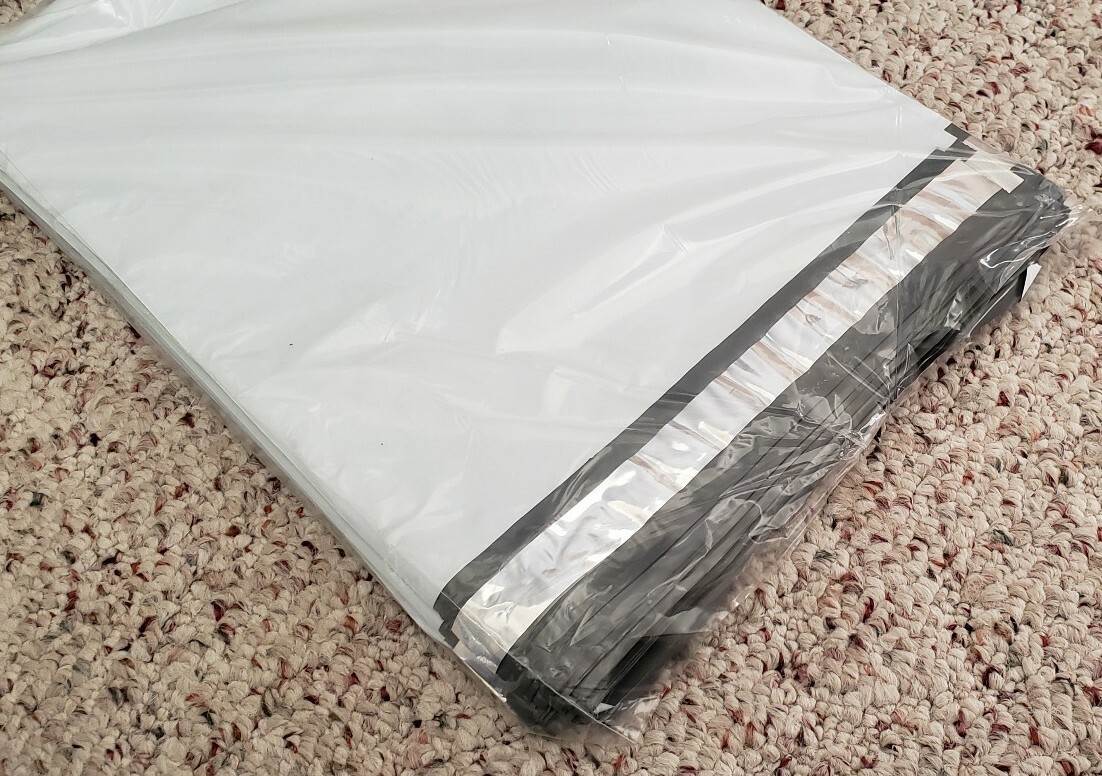 9×12″ WHITE POLY MAILING PLASTIC ENVELOPES SHIPPING BAGS (2.5 Mil) – 100ct