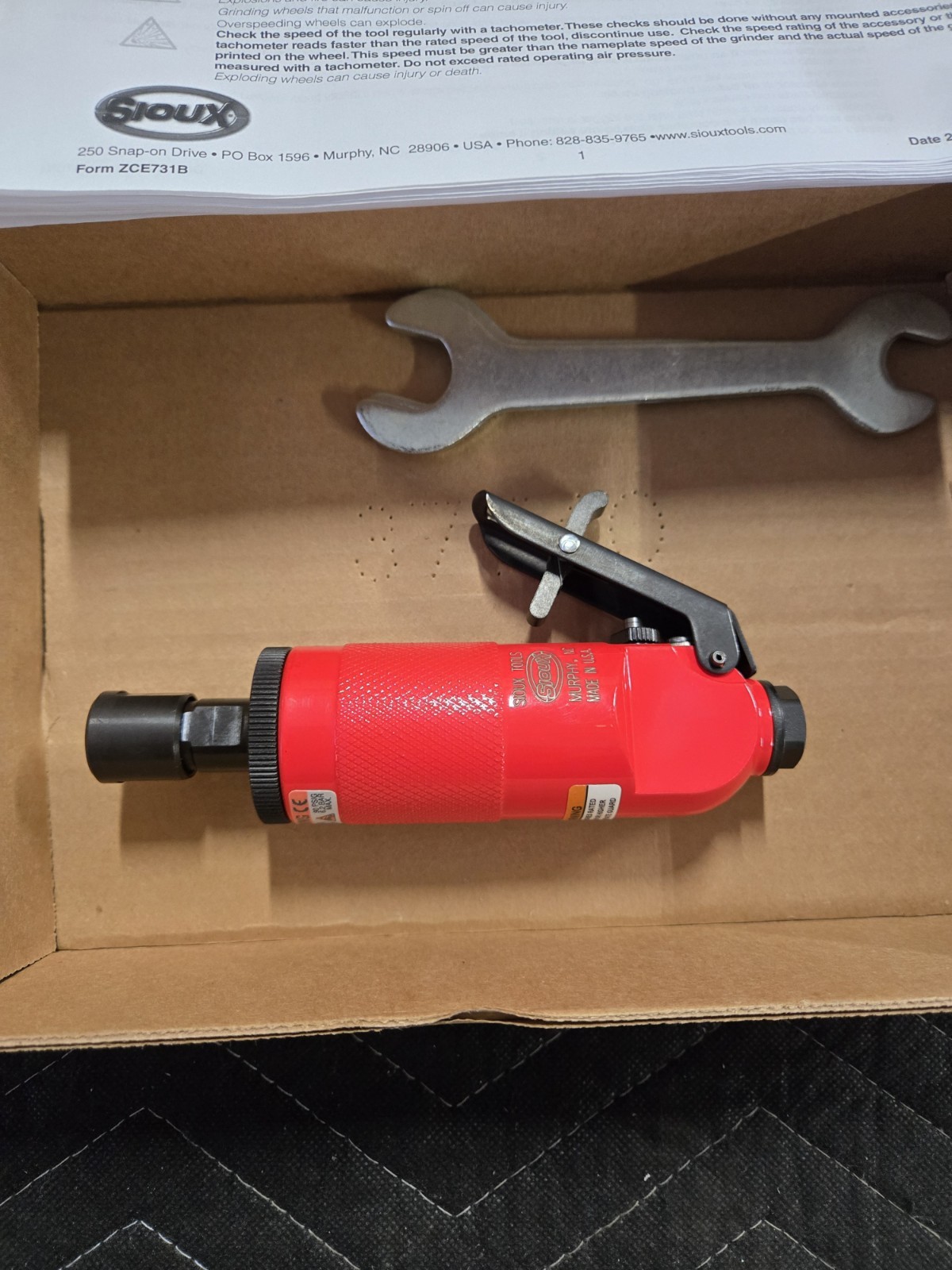 Sioux Tools SDG7S25M6F Straight Die Grinder 25,000 RPM 0.7hp 1/4” Collet USA