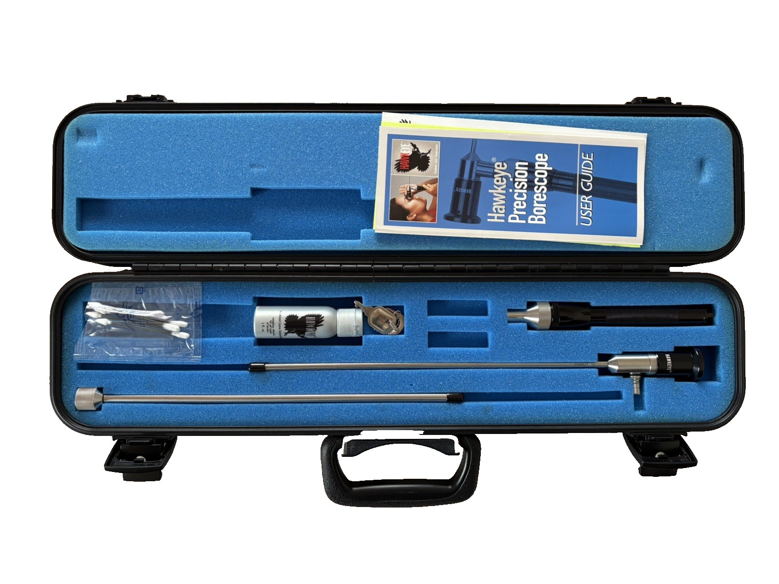 Hawkeye Rigid Precision Borescope Kit with User Guide and Accessories