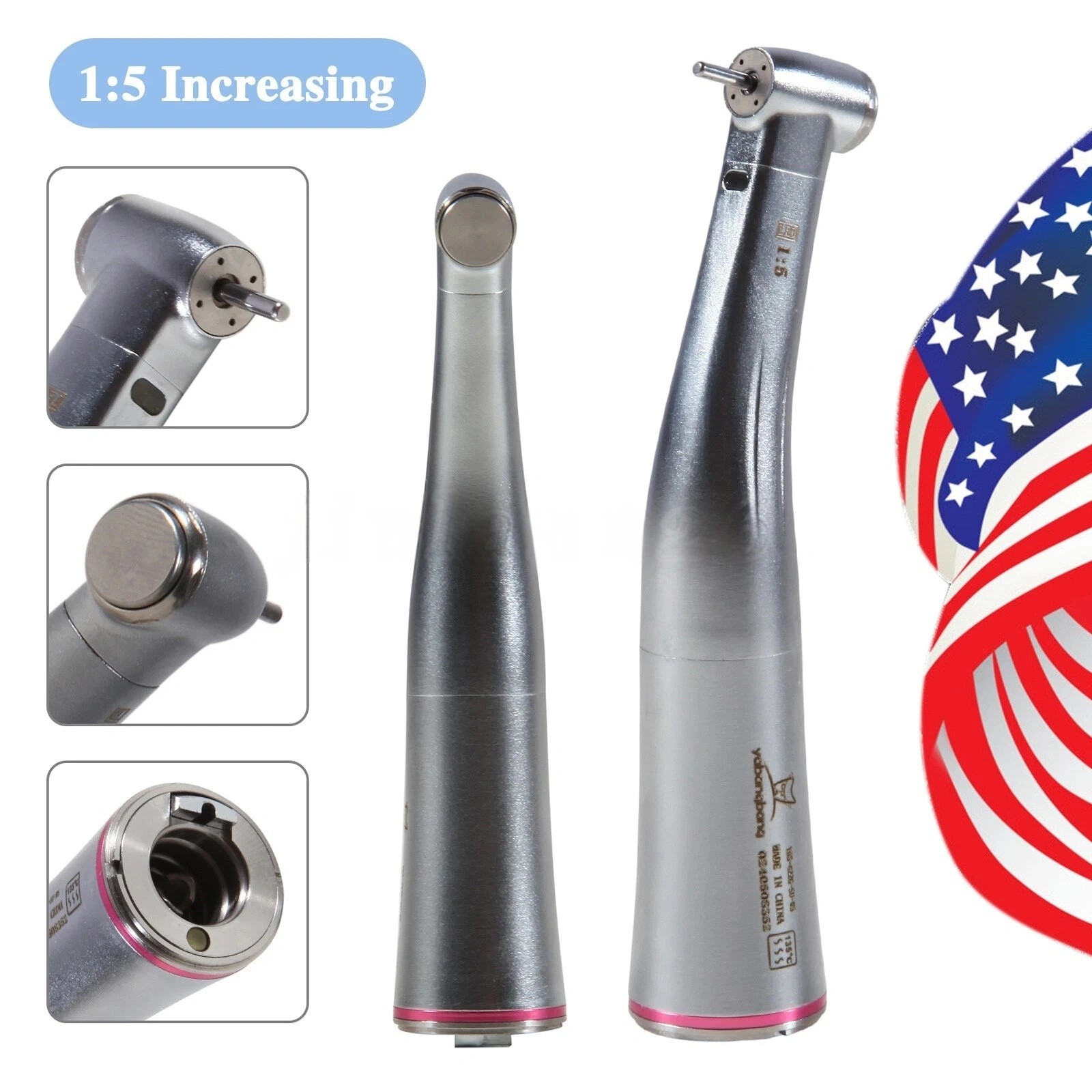 Dental Electric Highspeed Handpiece 1:5 Fiber Optic Contra Angle E-Type