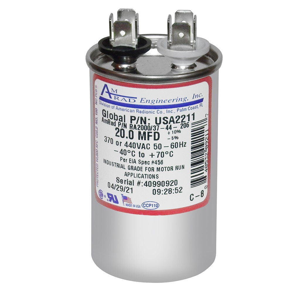 USA2211 20.0 MFD 370 or 440VAC 50-60 HZ # VA2000/37-44-206