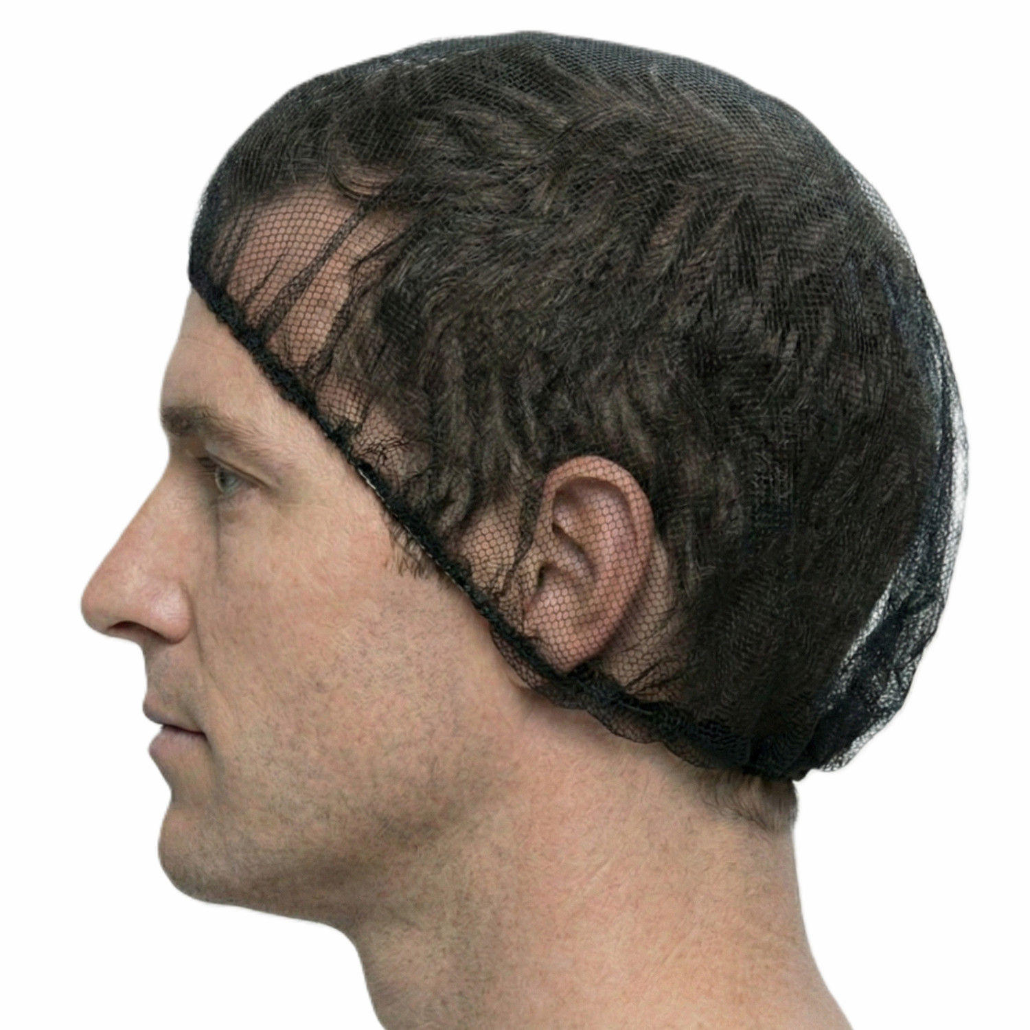 21″ Polypropylene Black Hair Mob Cap Latex Free, (1000 Pieces)