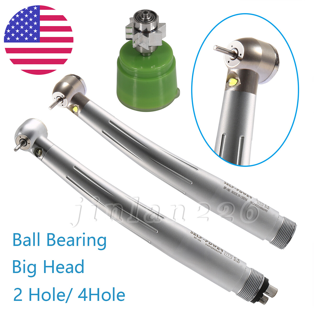 NSK Type Dental PANA Max High Speed LED Handpieces Internal Triple Spray Push CE