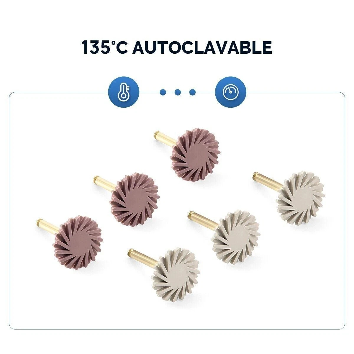 6 Pcs/Box Dental Lab Paste Impreganated 135°C Autoclavable Discs Composite Resin