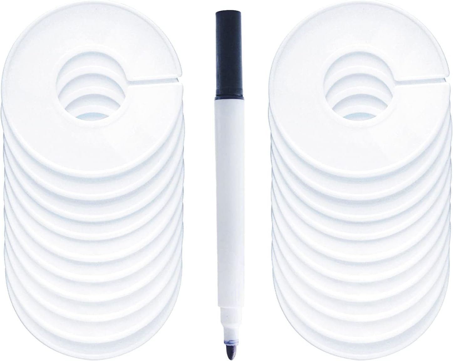 Durable 20 Pack Closet Size Dividers with Marker Pen for Neat Clothing Racks