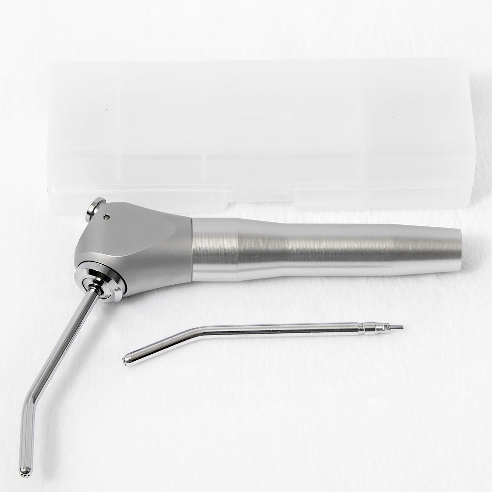 Dental 3 Way Air Water Spray Triple Syringe Handpiece w/ 2 Nozzles Tips Tubes