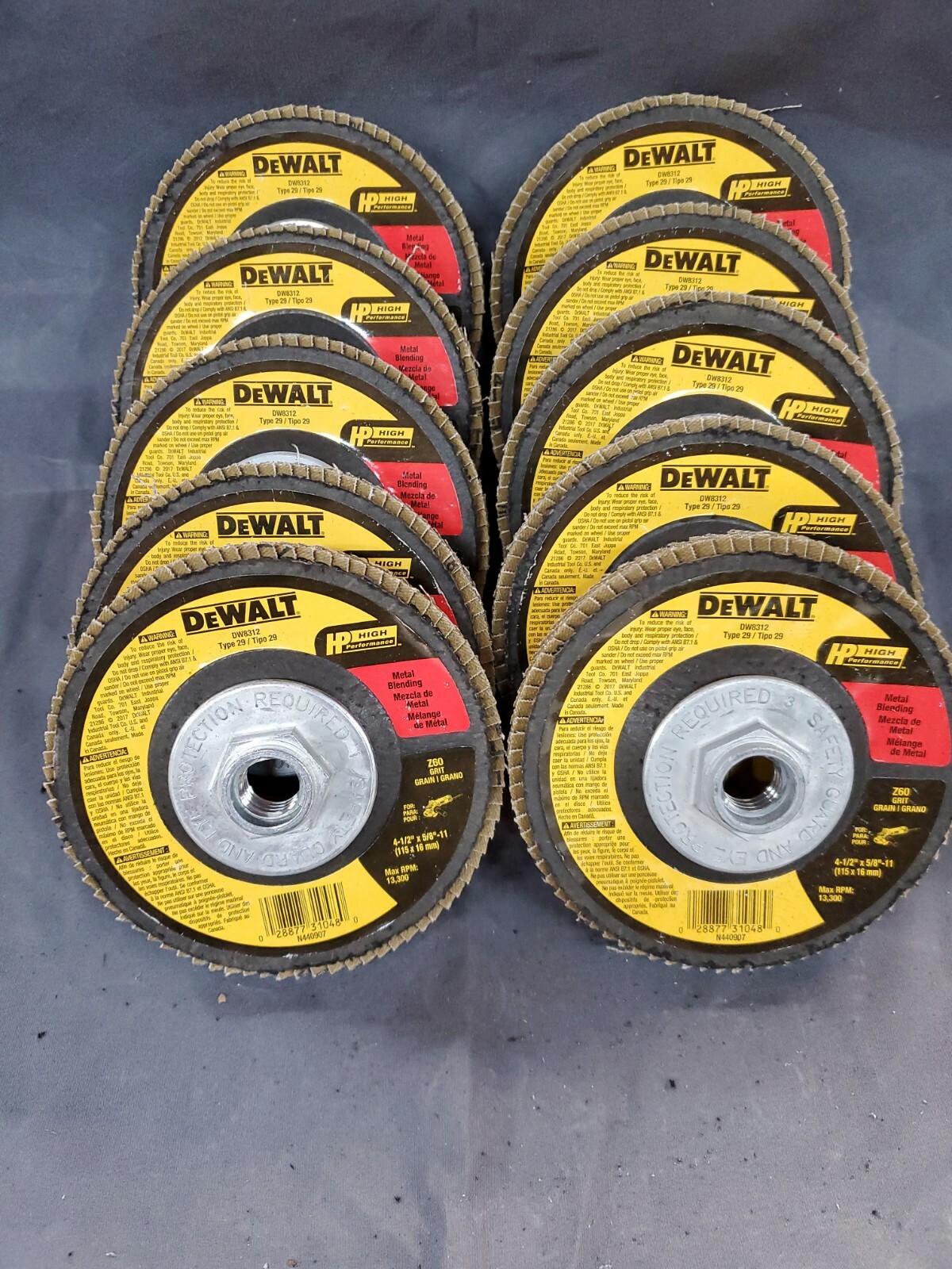 DEWALT DW 8312 4 1/2″ X 5/8″-11 Z 60 Flap Disc 10 Pack No Box