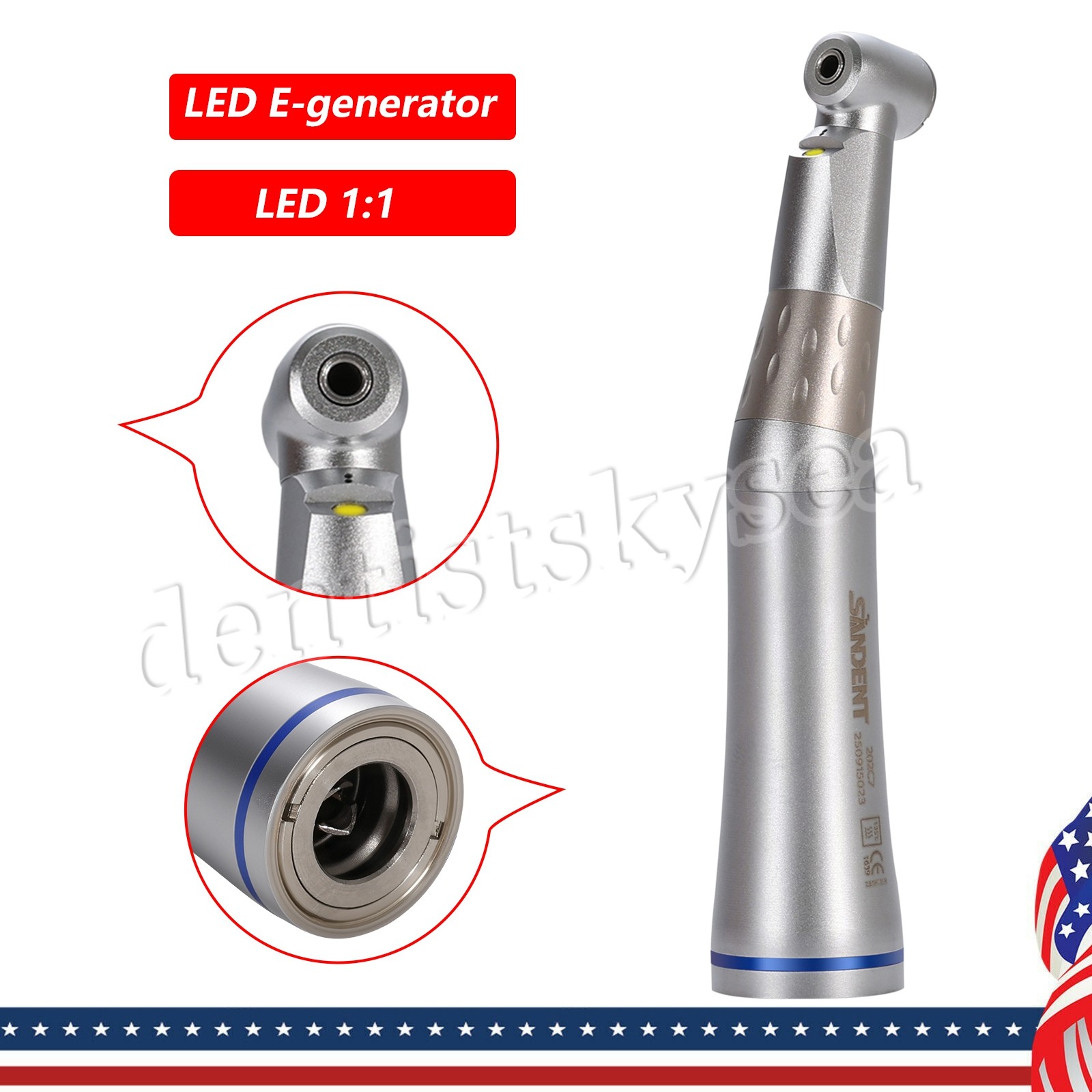 Micromotor de Motor de aire tipo E de baja velocidad Dental, pieza de mano 2H