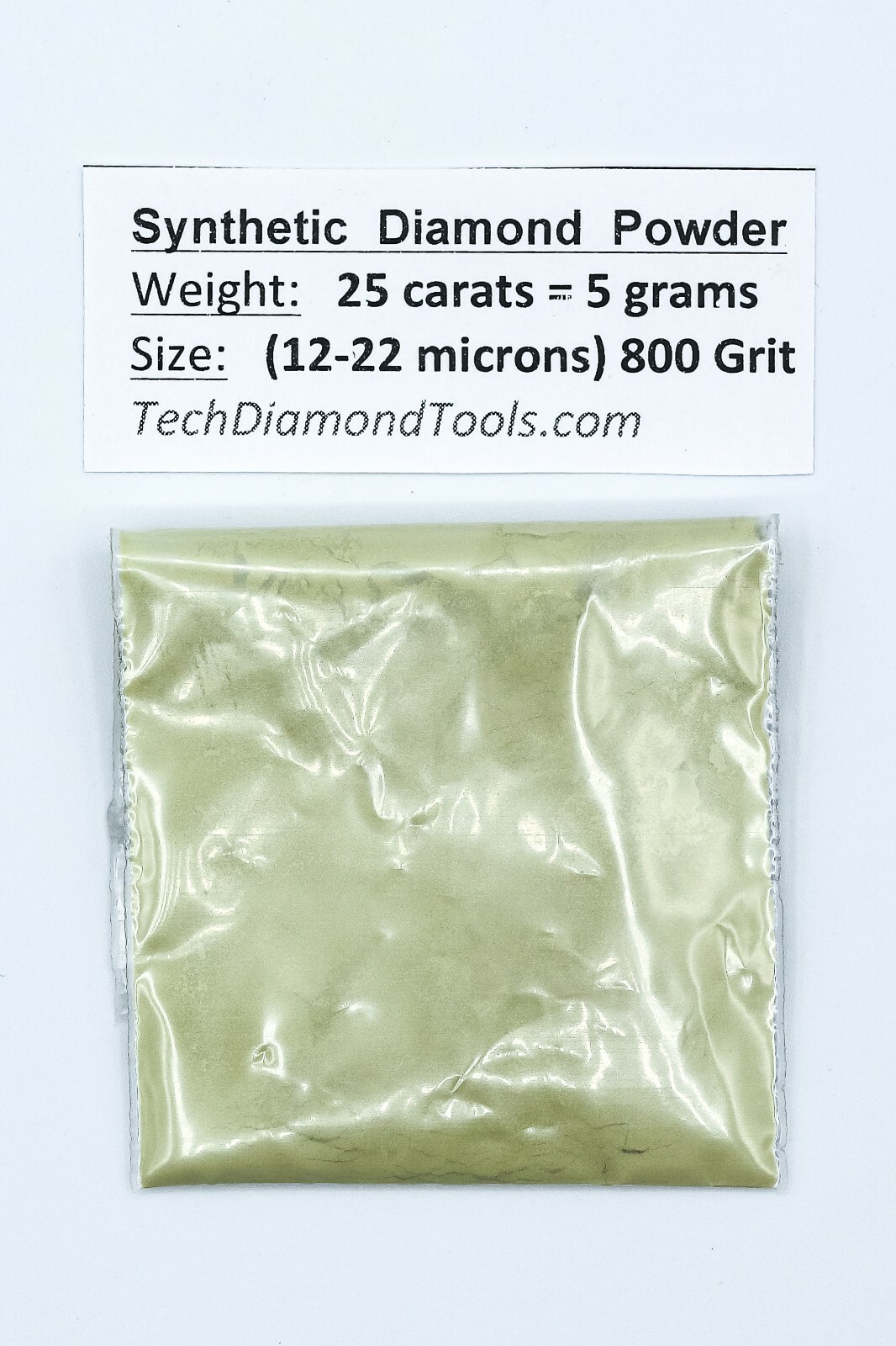 TechDiamondTools Diamond Powder 800 Grit 12-22 Microns, 25 cts = 5 Grams