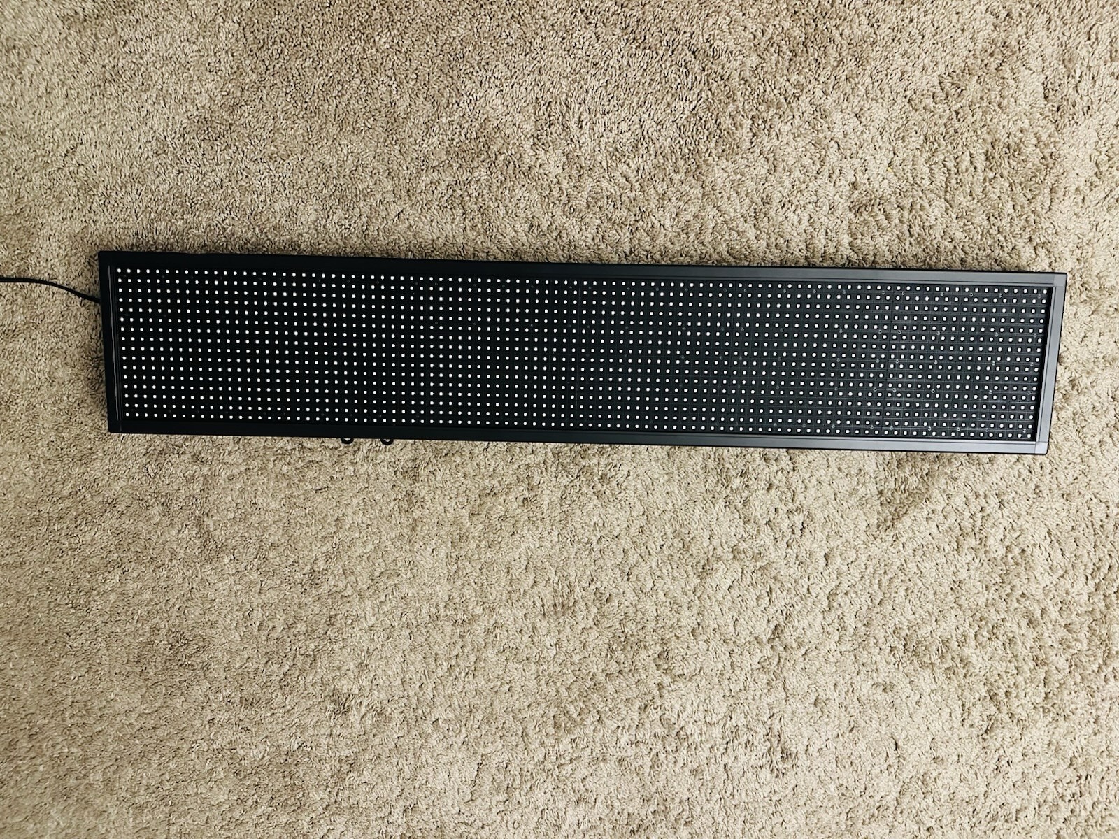Programmable LED Scrolling Illuminated Sign Panel, Multicolor Display, Black