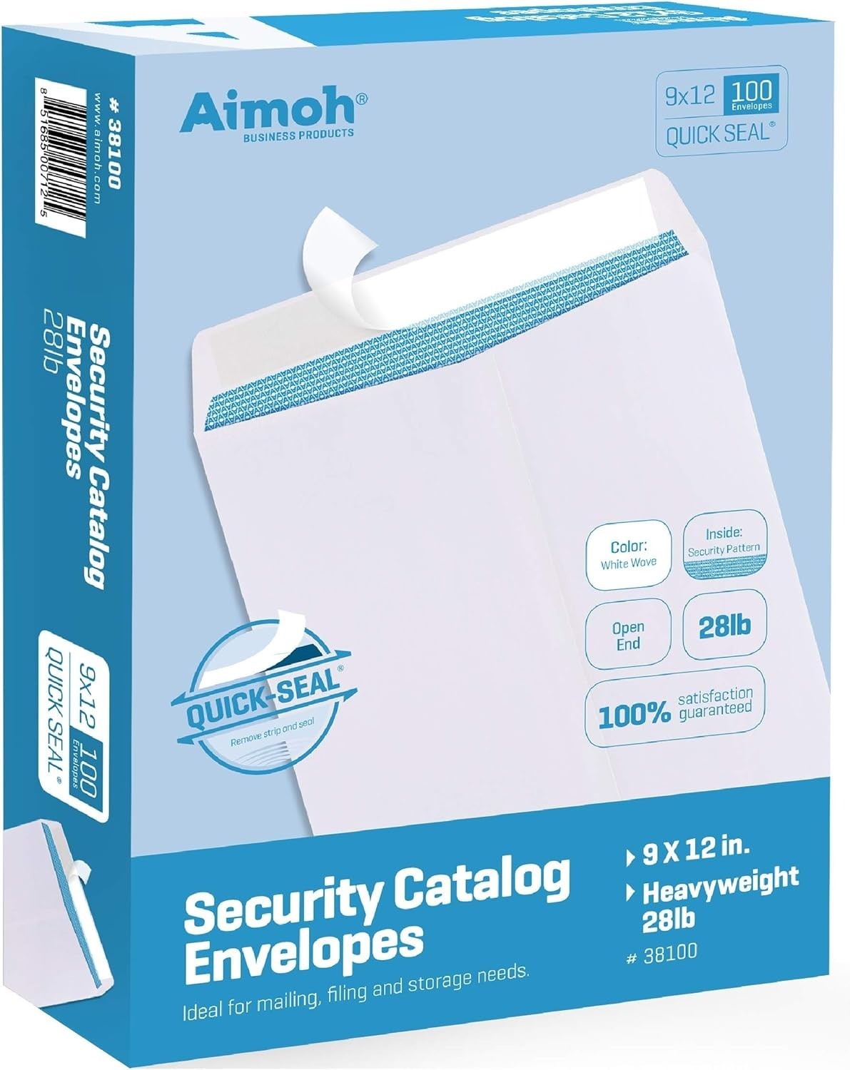 Ultra Strong 9×12 Catalog Envelopes – Security Tint, 100ct