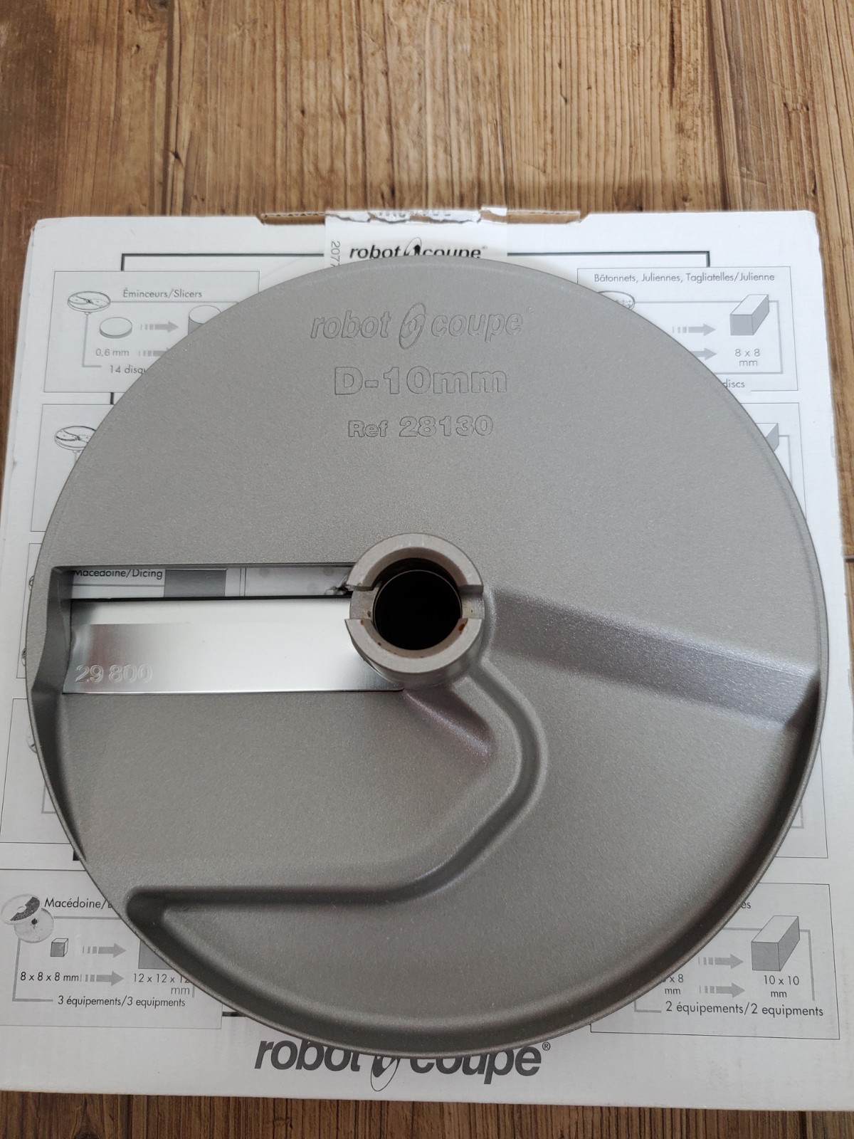 Genuine Robot Coupe Dicing Slicer Disc 10mm x 10mm (3/8” x 3/8”) – 28130W