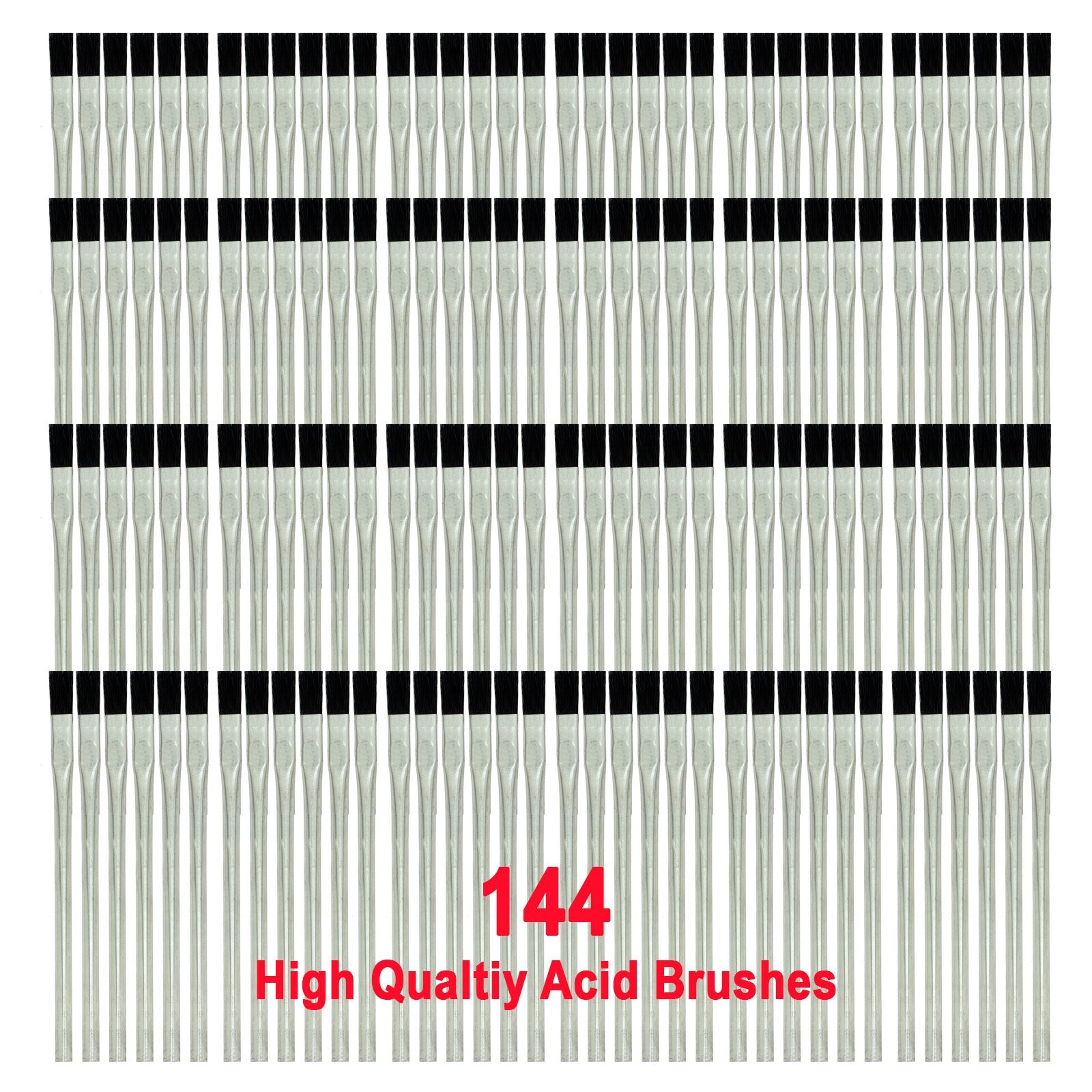 144 Acid Brushes for Adhesives & Flux 6″ length, 3/8″ Brush Width