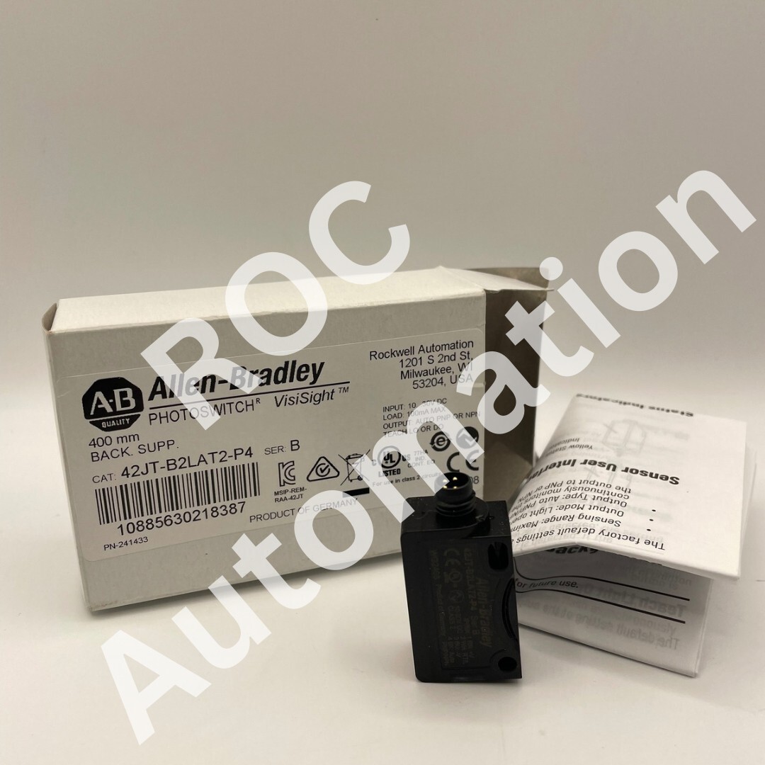 New Allen-Bradley 42JT-B2LAT2-P4 Ser B Photoswitch VisiSight Sensor 400mm