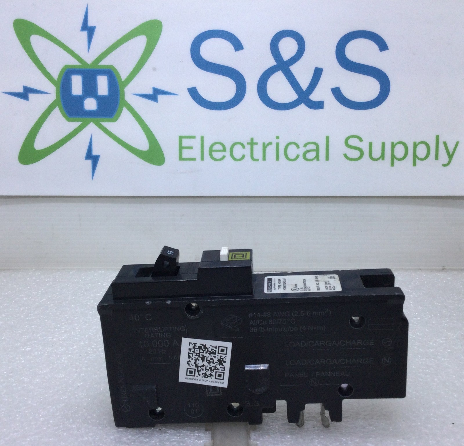 Square D HOM115PCAFI 15 Amp 1 Pole 120V Combo Arc Fault Circuit Breaker