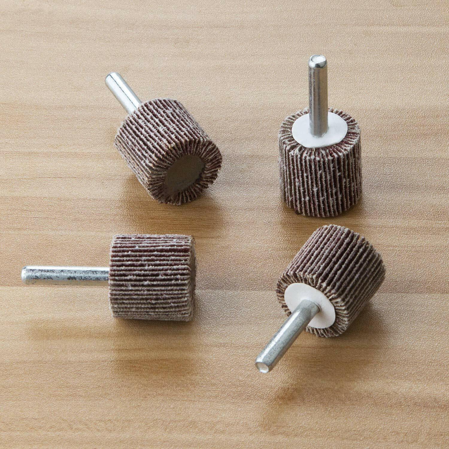 5PCS Drill Flap Wheel Sander 1x1x1/4″ Flapper Sanding Grinding 40 60 80 120 Grit