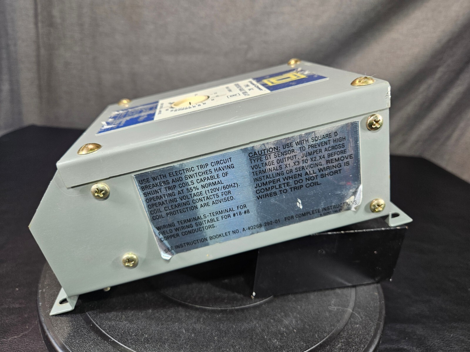 Square D Ground-Censor Type GC Ground Fault Relay No GC-100 120V FAST SHIP!?✅