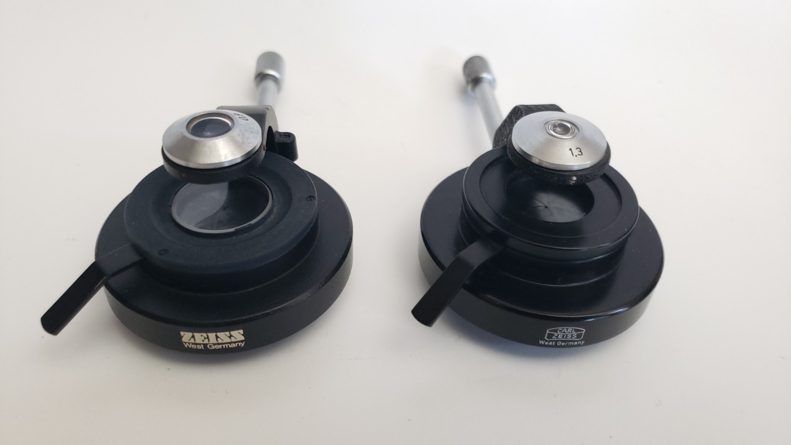 Zeiss Microscope Flip Top Condenser Set 1,3 N.A. and 0,90 N.A.