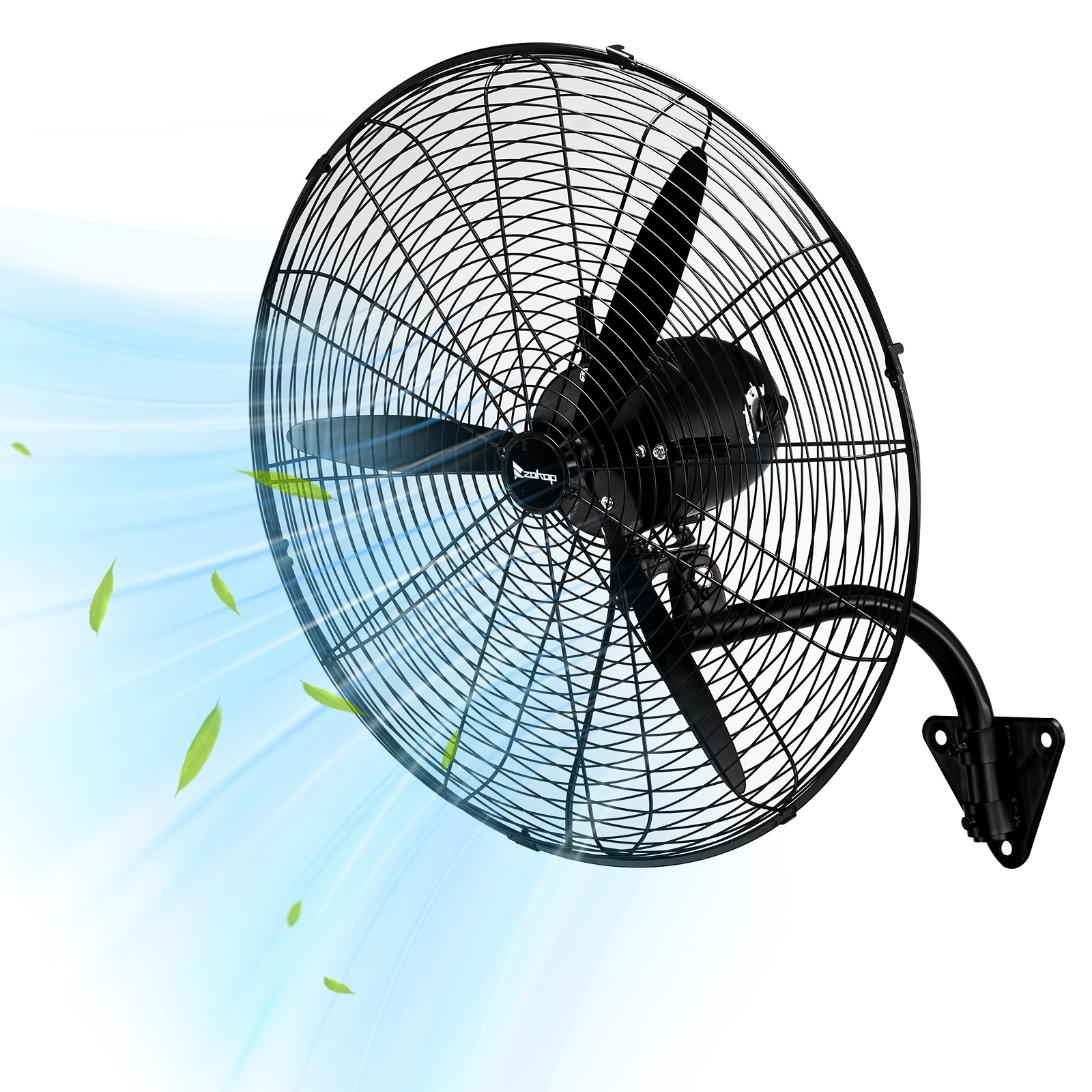 30″ Oscillating Wall Fan, 12974 CFM High Velocity Industrial Heavy Duty Shop Fan
