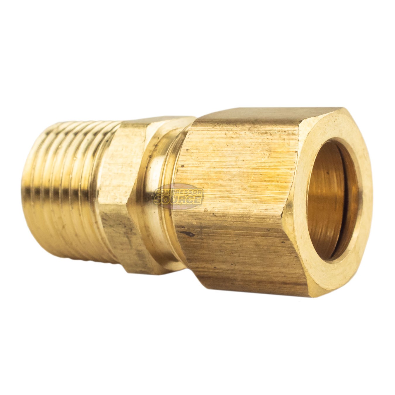 3/8″ OD x 3/8″ Male NPT Connector Brass Compression Fitting for 3/8″ OD Tube