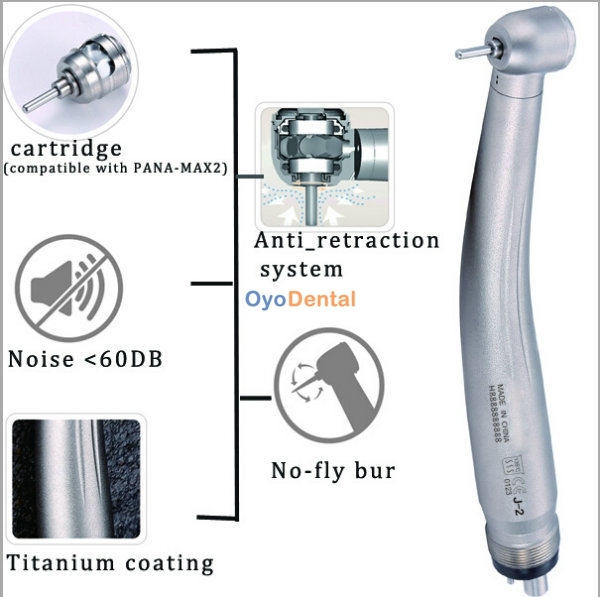 JINME Dental Standard Push Botton High Speed Handpiece Single Water Spray J2-SU