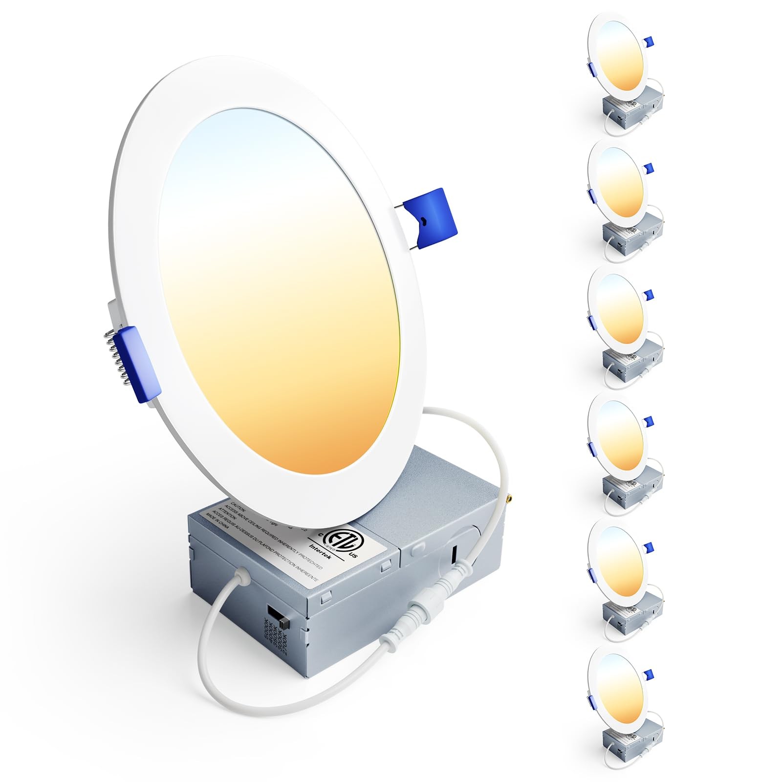 Ensenior 6 Pack 6 Inch LED 6 Inch, 2700/3000/3500/4000/5000k – 5cct White
