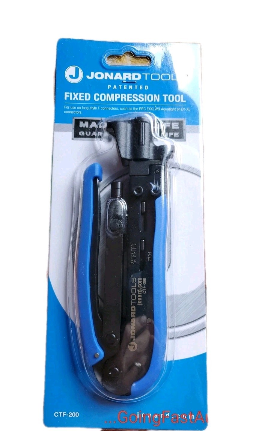 Jonard Tools Ctf-200 6 7/8 In Crimper Longer Style F-Connectors Compression New