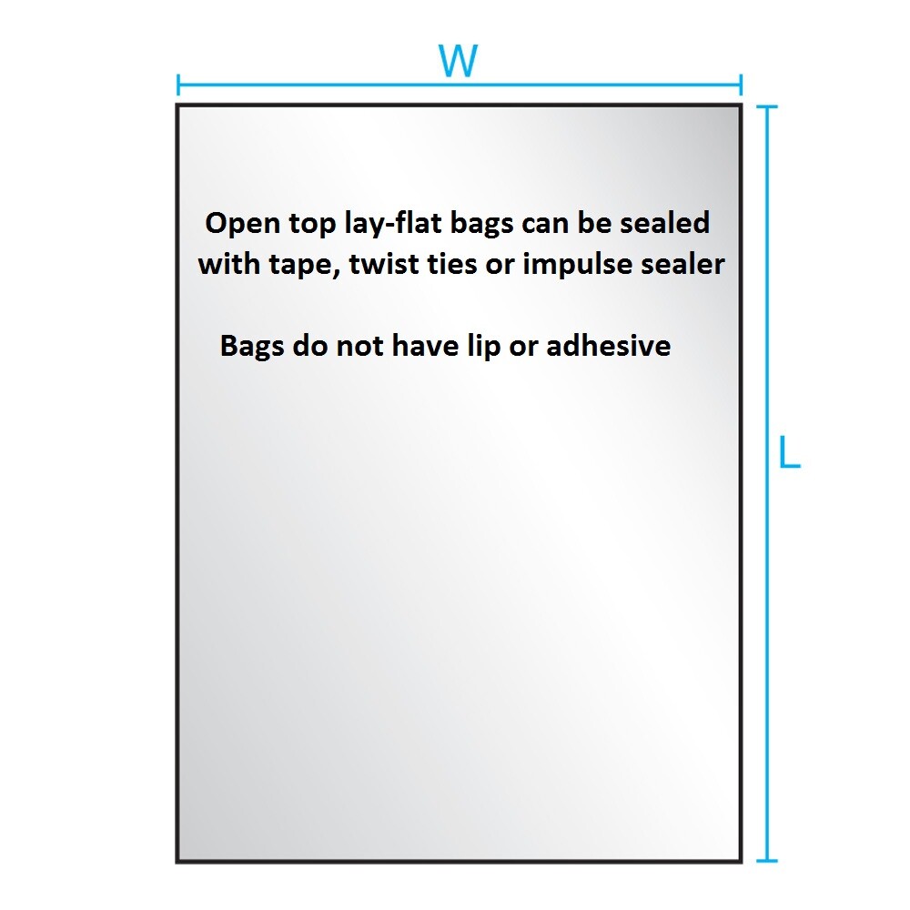 12×18″ Clear Poly Bags Lay-Flat Open Top End 1-Mil ml Case LDPE Plastic T-Shirt