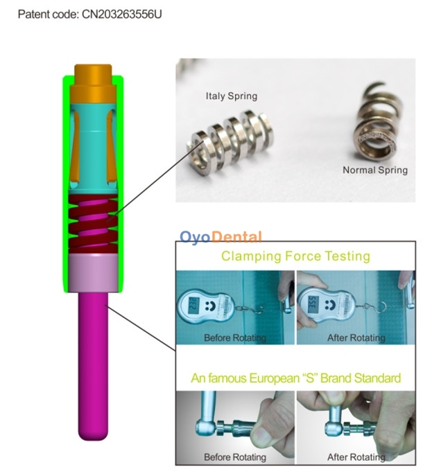 JINME Dental Standard Push Botton High Speed Handpiece Single Water Spray J2-SU