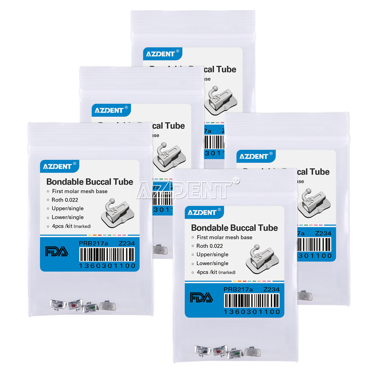 10X Tubos bucales individuales de ortodoncia dental Bondable Roth 022 1er molar