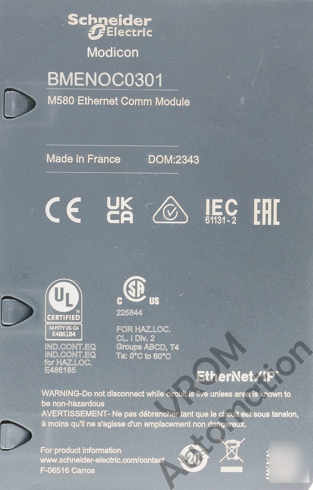 Surplus Schneider Electric BMENOC0301 Modicon Ethernet COMM Module RJ45 10/100 M