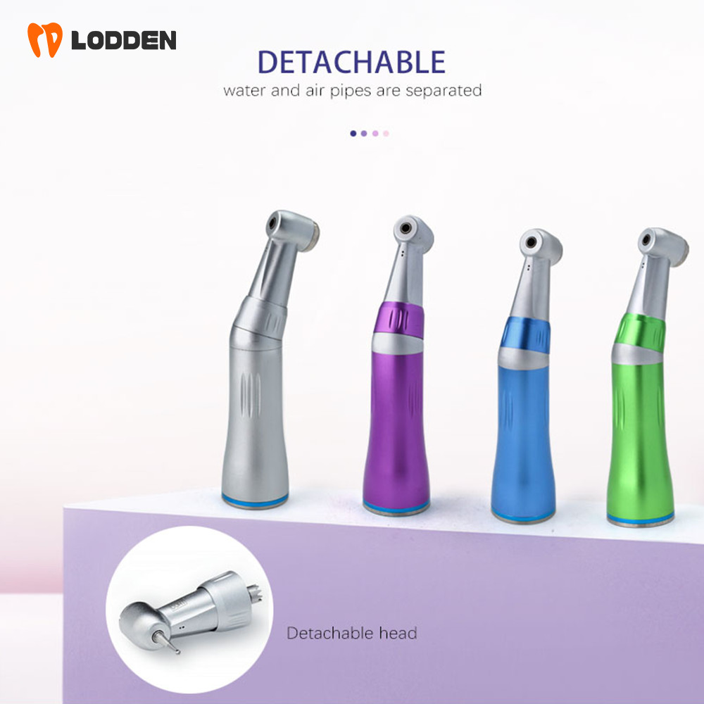 Dental 1:1 Inner Channel Slow Low Speed Handpiece Angle Air Motor Set 2/4H S65dB