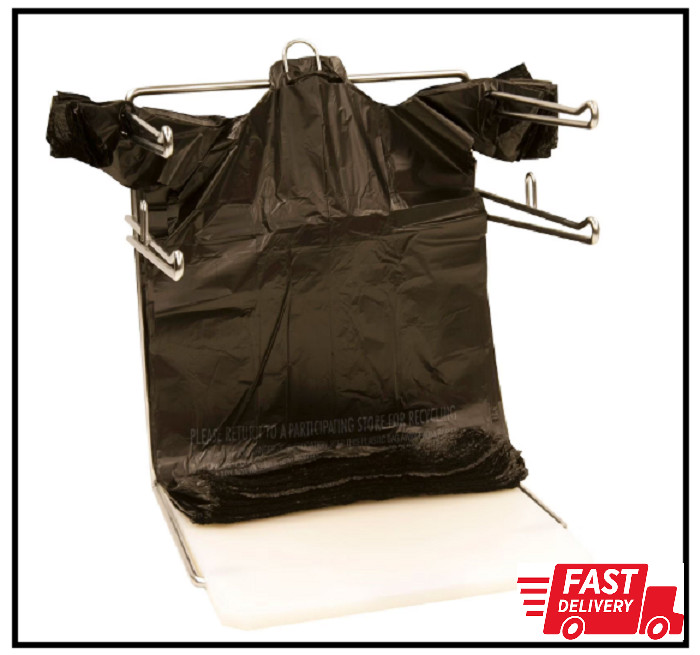 Member’s Mark Black T-Shirt Carryout Bags (1,000 ct.), Size 11.5″ x 6.5″ x 22″