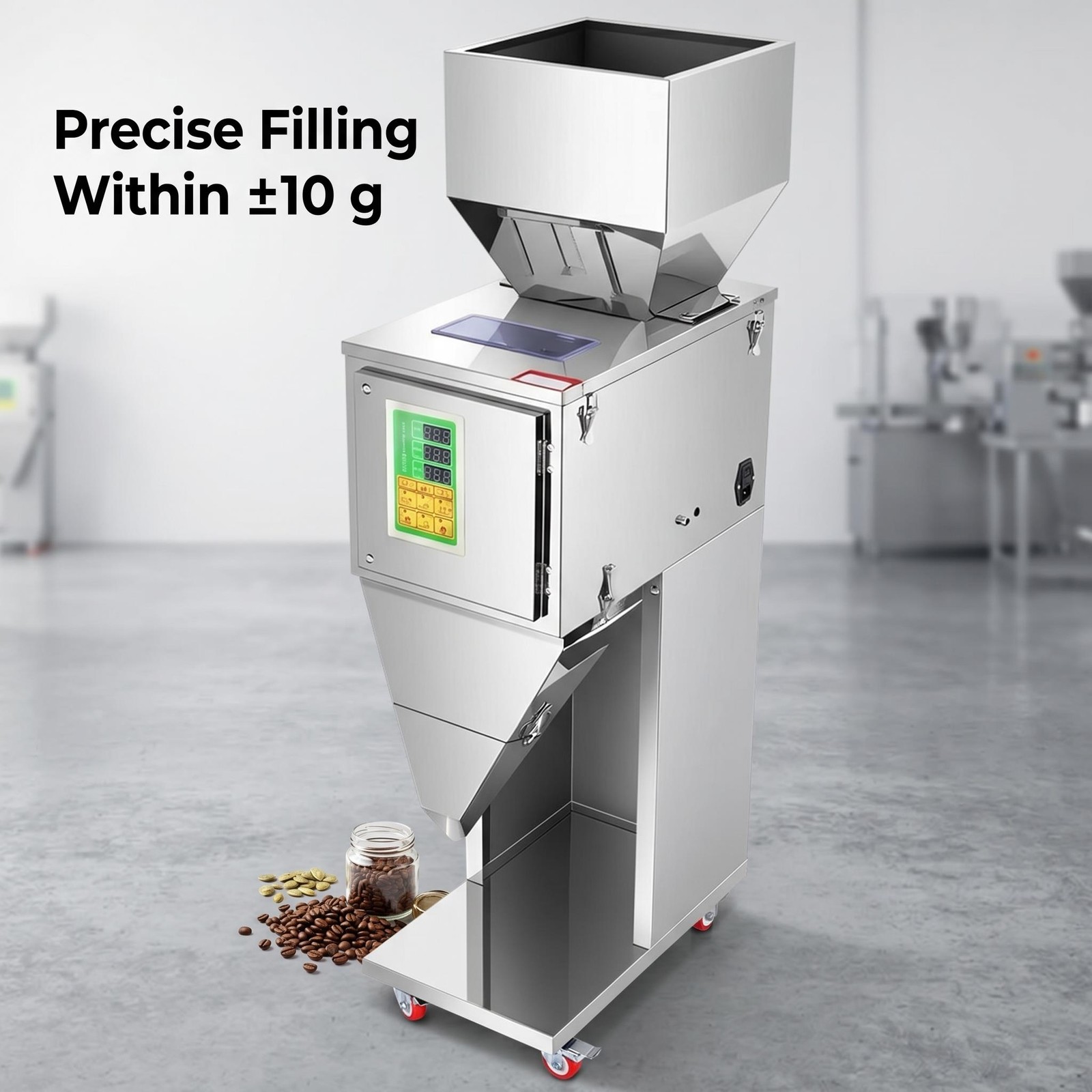 10-1000g Automatic Powder Filling Machine Particle Package Weighing Filler 110 V