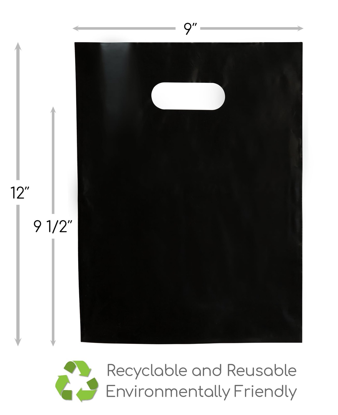 Choice Marts Merchandise Bags 100 Black 9″x12″ 9 inches by 12 inches,