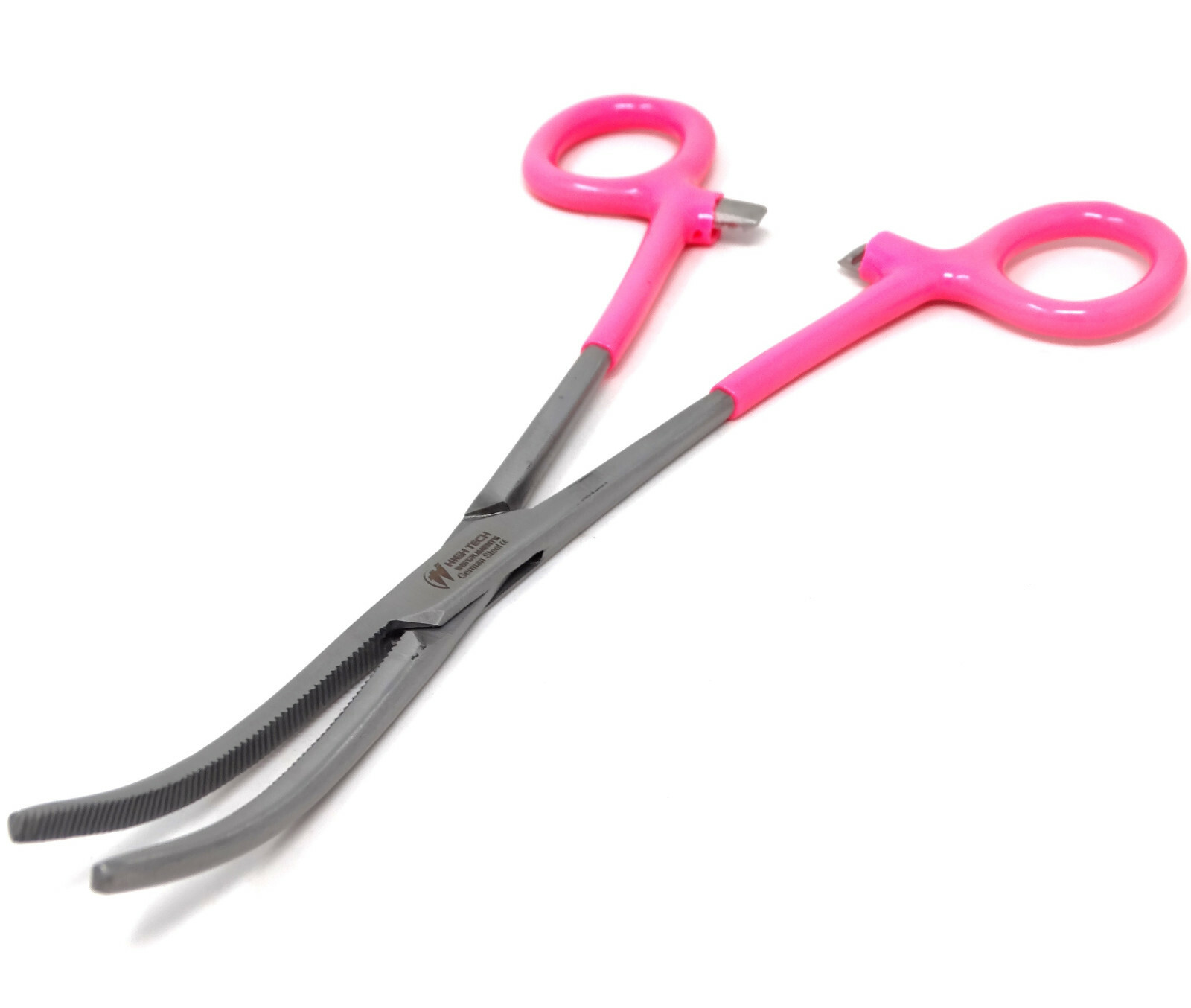 HEAVYDUTY HEMOSTAT CLAMP FORCEPS 8″CURVED VINYL GRIP SURGICAL MEDICAL INSTRUMENT