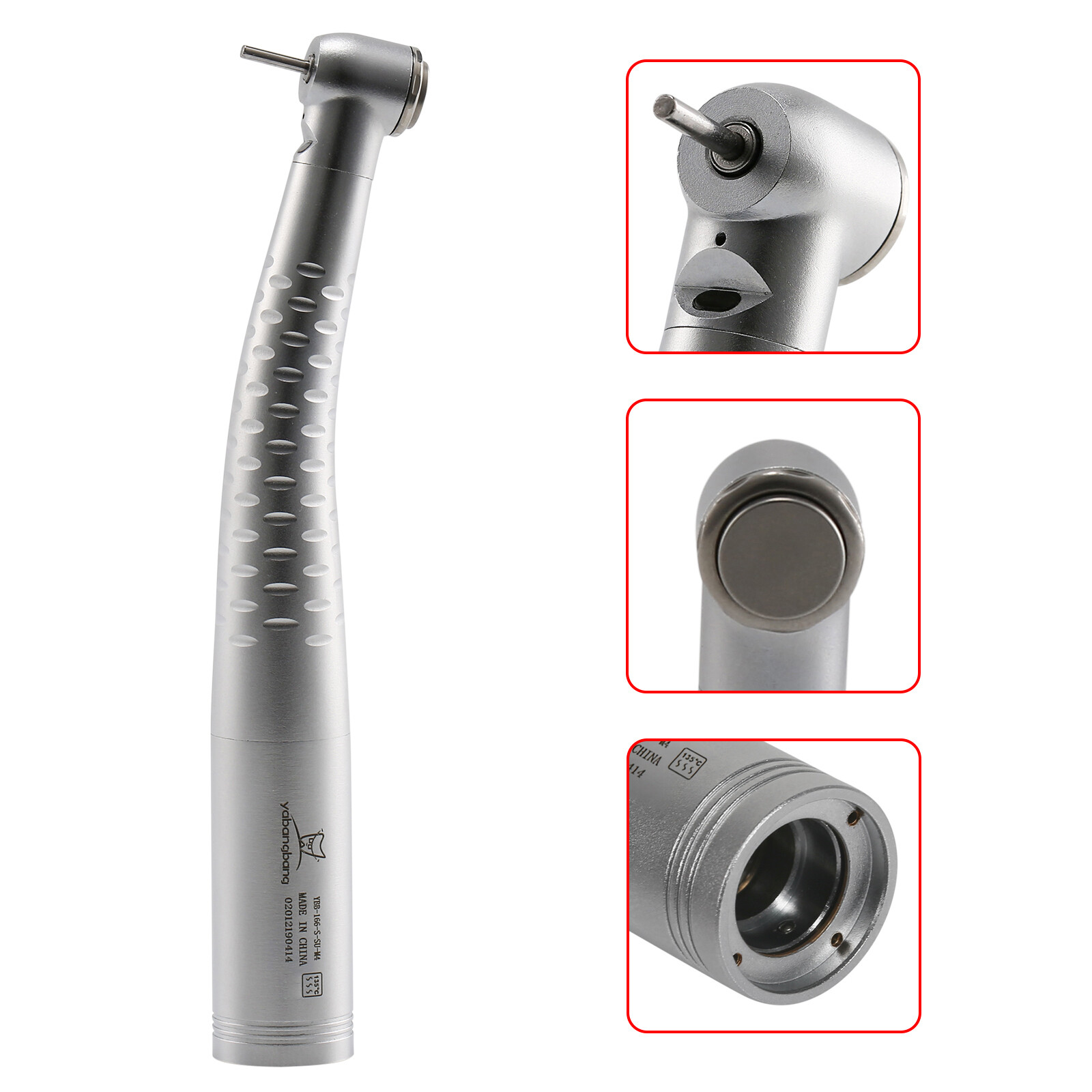 Standard Head Dental Fiber Optic LED Turbine Handpiece fit KAV Coupler YABANG