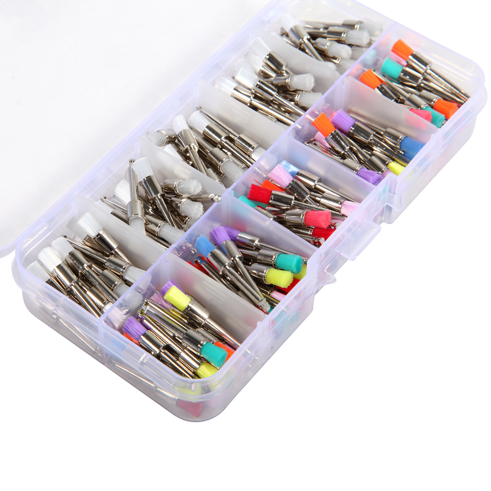 200Pcs Dental Nylon Materials Closure Flat Polishing Prophylaxis Brushes