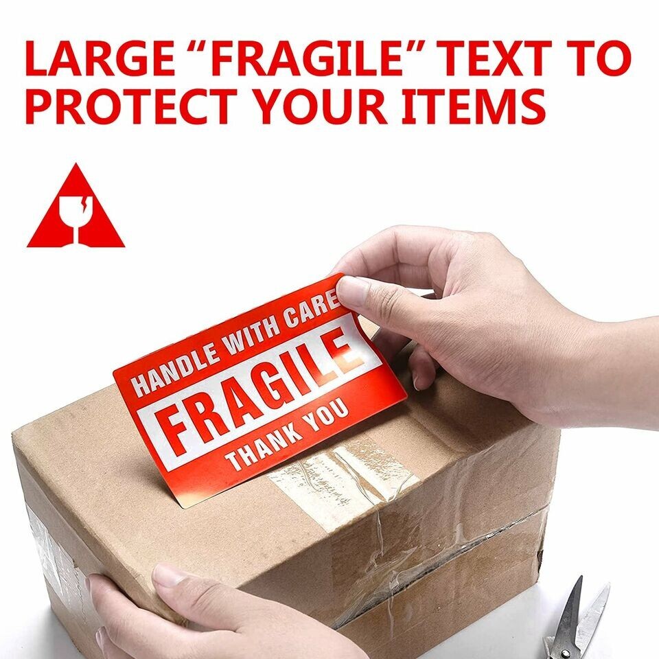 5 FRAGILE Handle with Care DOT 2×3 inch Shipping Label Sticker UPS Fedex USPS