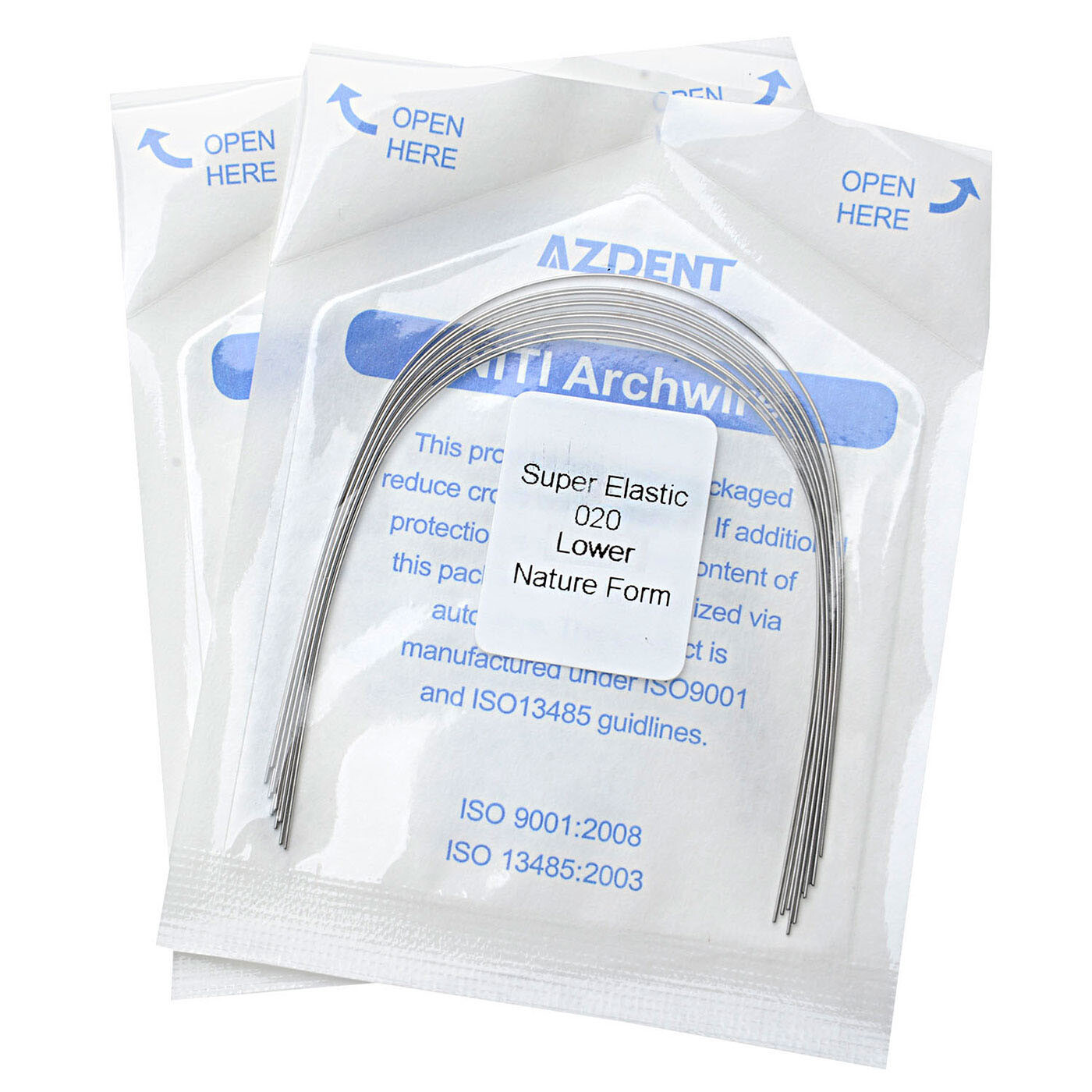 AZDENT Dental Orthodontic Super Elastic Niti Round Arch Wires Nature Form