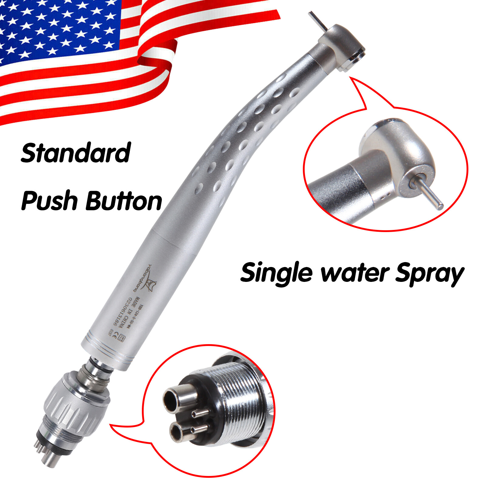 1-10 YABANGBANG Dental High Speed Handpiece / +4Hole Swivel Coupler For KaV GB4