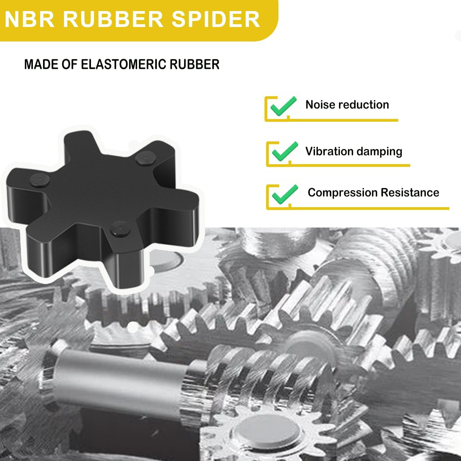 1/2″ to 3/4″ L075 L-Jaw Flexible Coupling Set Buna-N Spider Log Splitter Coupler
