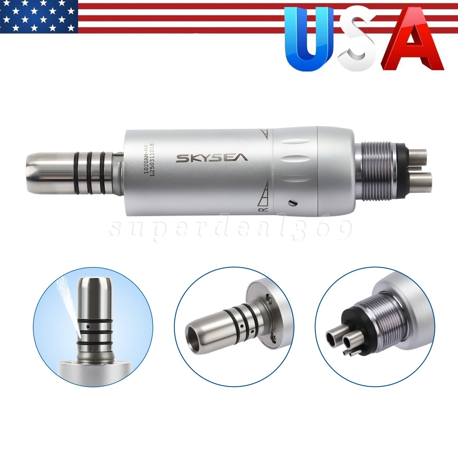 1-10*SKYSEA Dental Low Speed Handpiece Internal E-TYPE Air Motor 4 Hole fit KAVO
