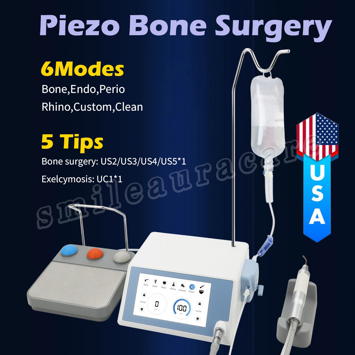 Dental Piezo Surgery Bone Cutter Ultrasonic Bone Piezosurgery Surgical Motor