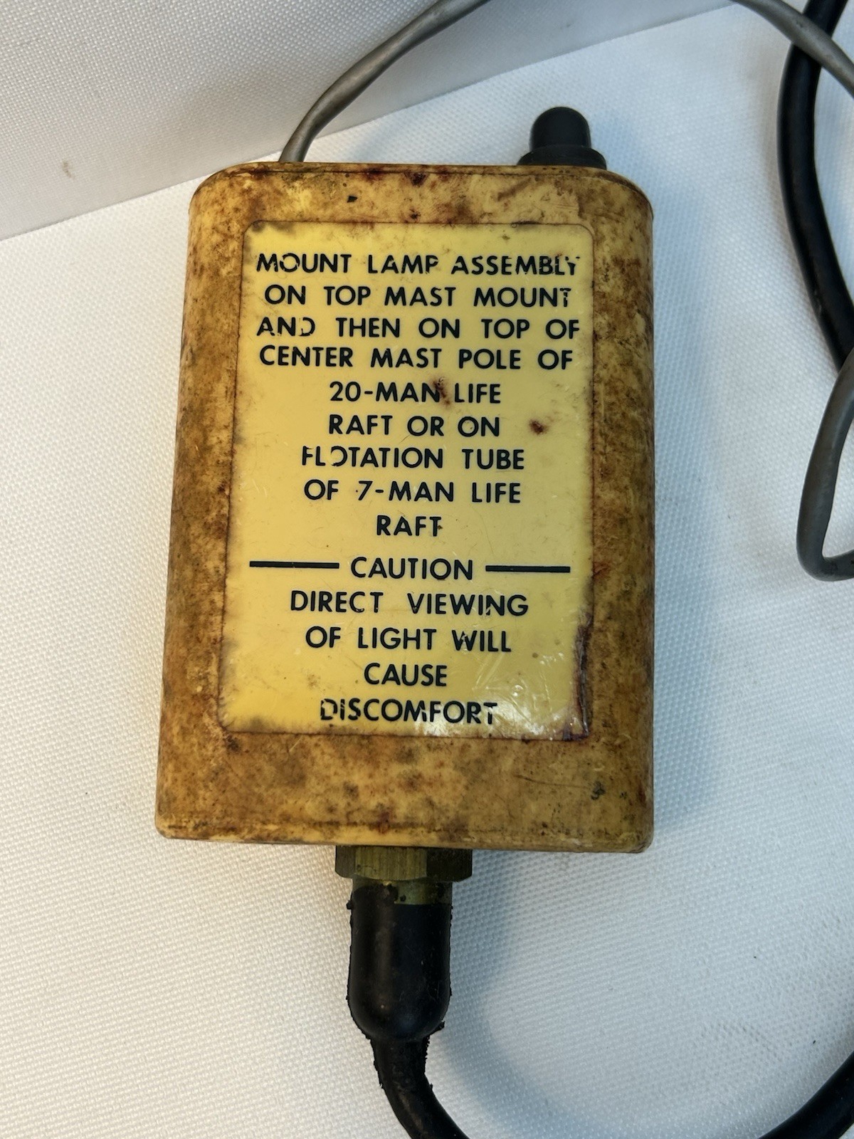 LIFERAFT SIGNAL LIGHT RARE! VINTAGE! TESTED & WORKING VIETNAM OR KOREAN WAR ERA