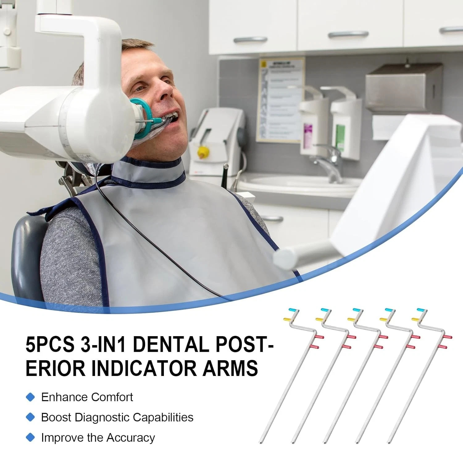 Dental X-Ray Aiming Ring Bitewing/Anterior/Posterior Arm Digital Sensor Holder U